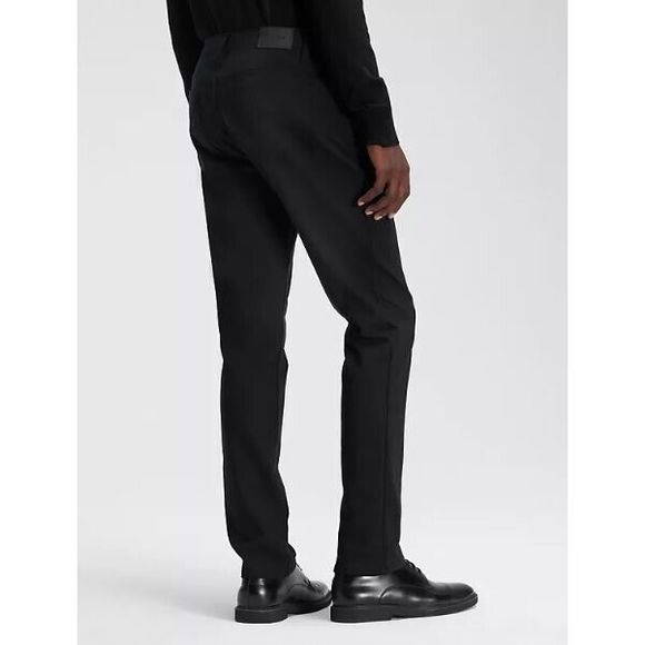 Calvin Klein Men Sz 32x30 Black CK Move 365 Slim-Fit Performance Dress Pants - Picture 12 of 12